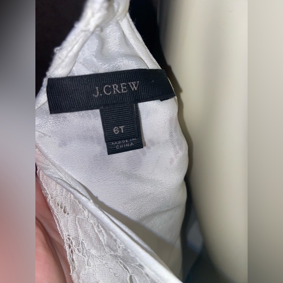 J. Crew~Women’s white lace racer back tank/camisole~size 6T~EUC - Picture 4 of 5